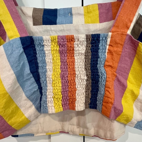 COPY - 4 for $20 🦋 Gilli Women’s Large Striped Linen Crop Top Tank - Picture 7 of 8